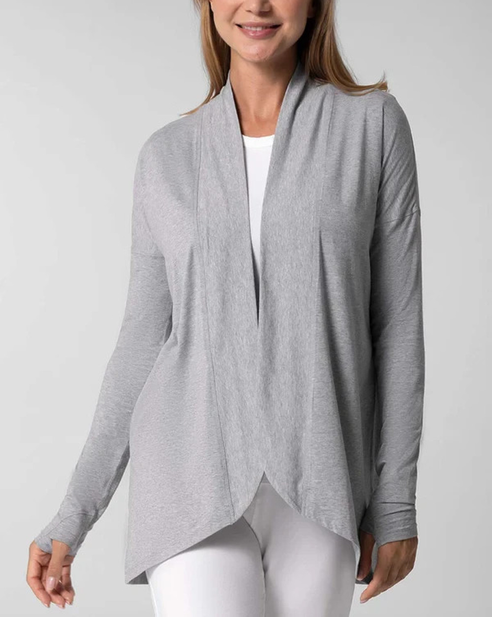 Coolibar Marietas Sun Wrap Womens Light Blue Cardigan Rash Guar Summer S A010067